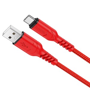 hoco-x59-victory-charging-data-cable-for-type-c-red