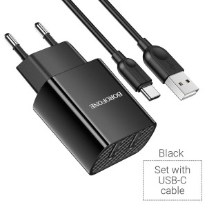 borofone-ba53a-powerway-dual-port-wall-charger-eu-usb-c-set-black